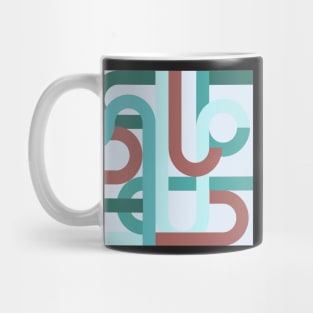 Blue geometric pattern abstract Mug